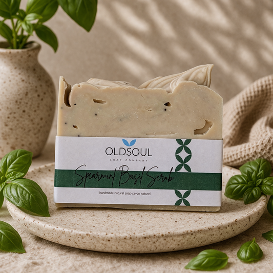 Spearmint Basil Scrub Soap