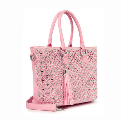 Handbag Express - Dazzling Rhinestone Shopper Style Tote