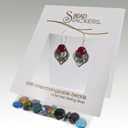 TC40 - Earrings come with 9 interchangeable colours.