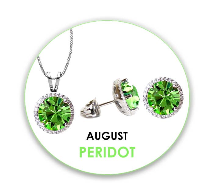 Swarovski CZ Pendant & Earrings Set: June