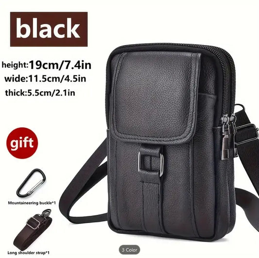 2 in 1 Belt/Crossbody Leather Pouch