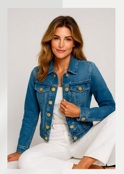 Denim Jacket - Med Blue 70304
