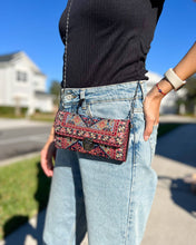 Load image into Gallery viewer, Red &amp; Blue Turkish Crossbody Bag
