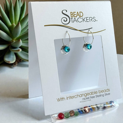 0024 - Mini earrings come with 9 interchangeable colours. 