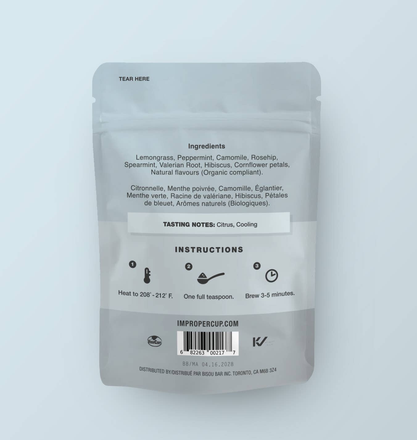 Improper Co. (No duties | Ships from CAN/USA) - Sleepy As Sh*t Herbal tea, 20 Servings, Functional Tea Blend