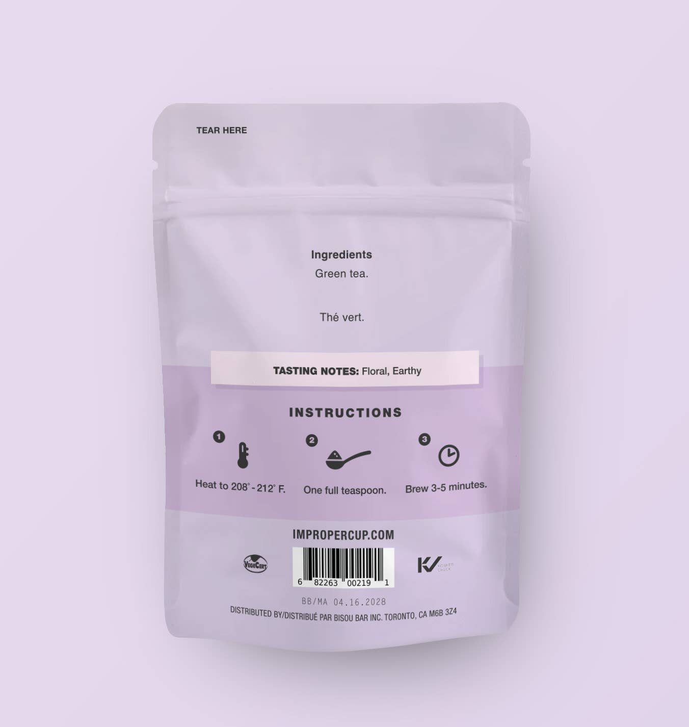 Improper Co. (No duties | Ships from CAN/USA) - B*tch, Be Balanced Green tea, 20 Servings