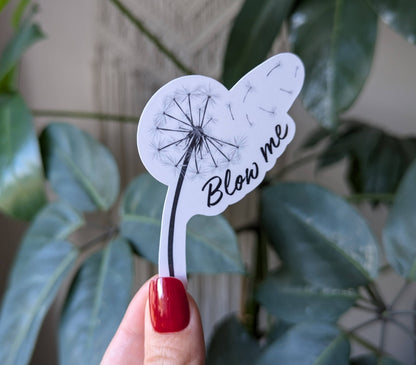 Sticky Moods - Blow me vinyl sticker, funny adult dirty sticker