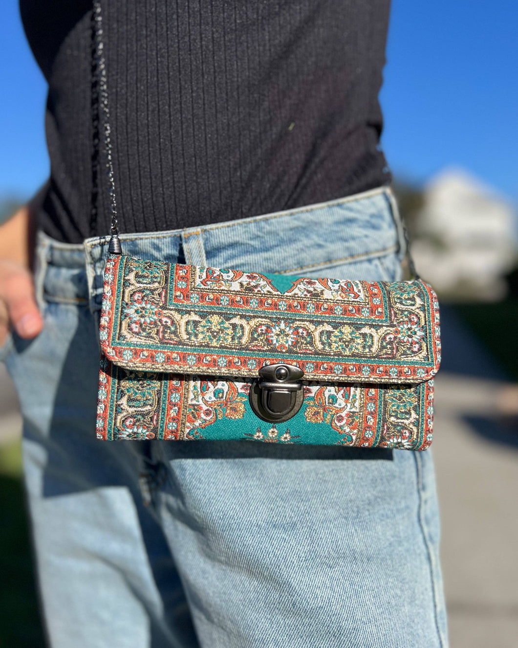 Green Turkish Crossbody Bag