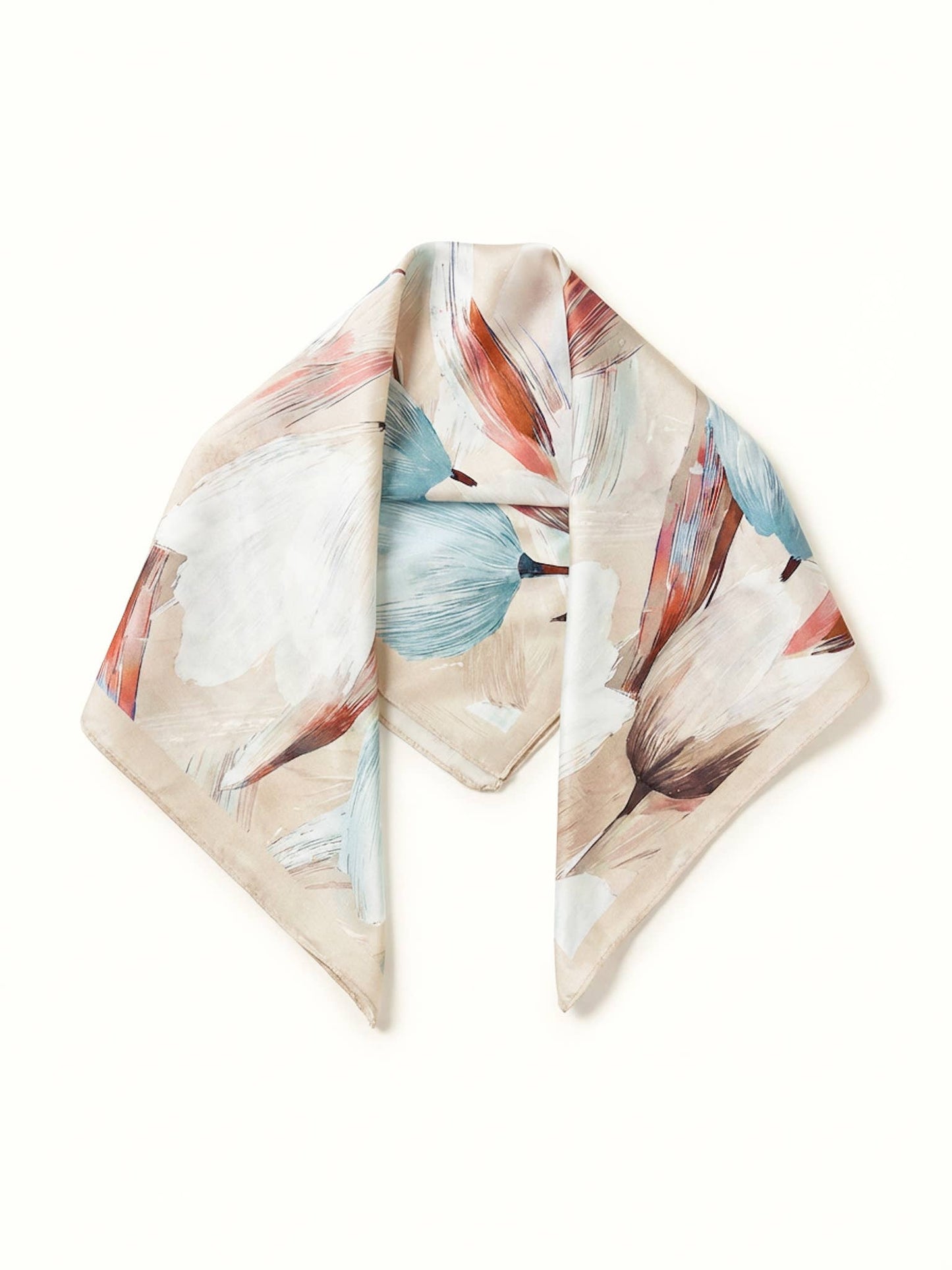 Petalia – Spring/Summer Silk-Feel Floral Square Scarf