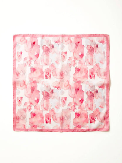 Alina – Spring/Summer Silk-Feel Watercolor Square Scarf
