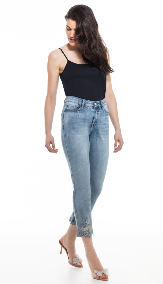 Denim Capri w/sparkle