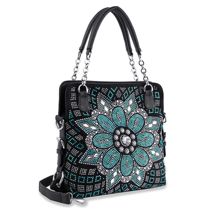 Handbag Express - Boho Inspired Rhinestone Pattern Handbag