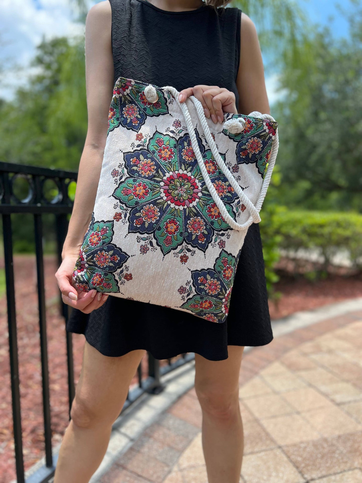 Star Boho Tote Bag