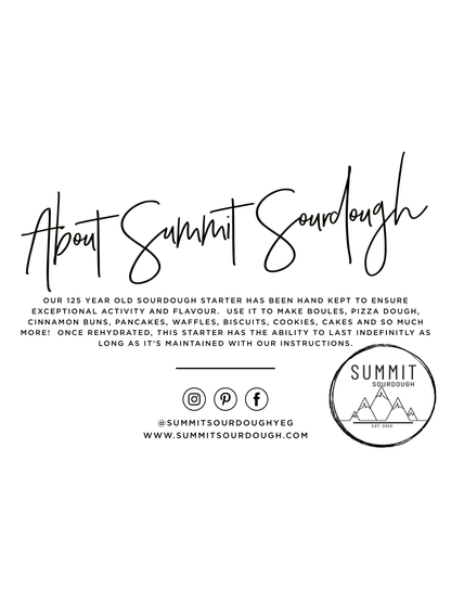 Summit Sourdough - 130 Year Old Summit Sourdough Starter Kit