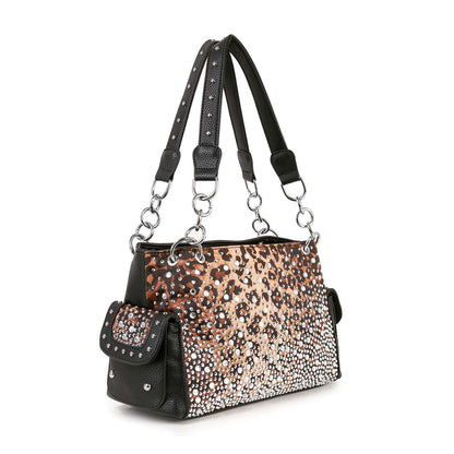 Handbag Express - Glamorous Ombre Rhinestone Patterned Fashion Handbag