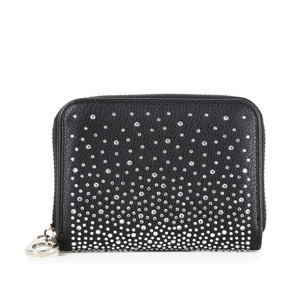 Handbag Express - Rhinestone Ombre Design Petite Zip Around Wallet