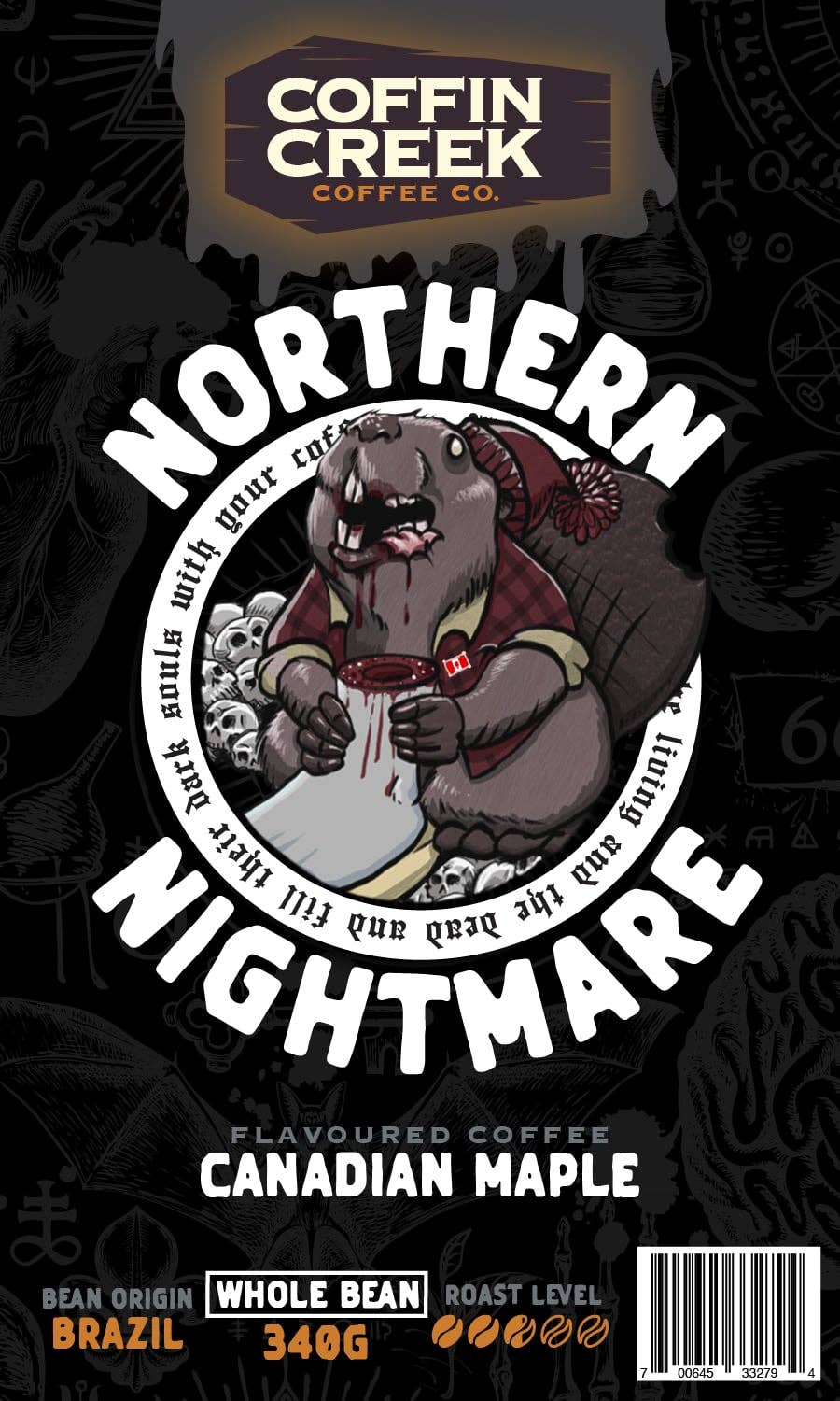Coffin Creek Coffee - Northern Nightmare - Canadian Maple Flavor