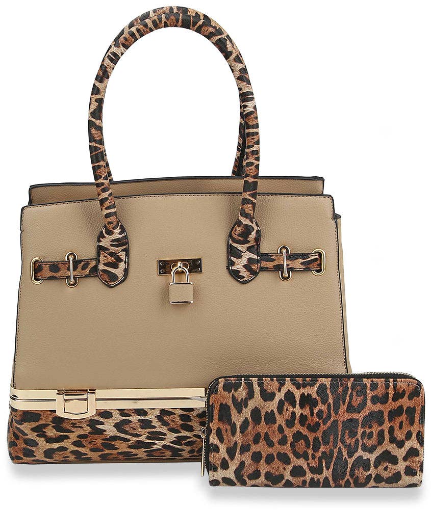 Handbag Express - Metal Frame Tote Handbag Set