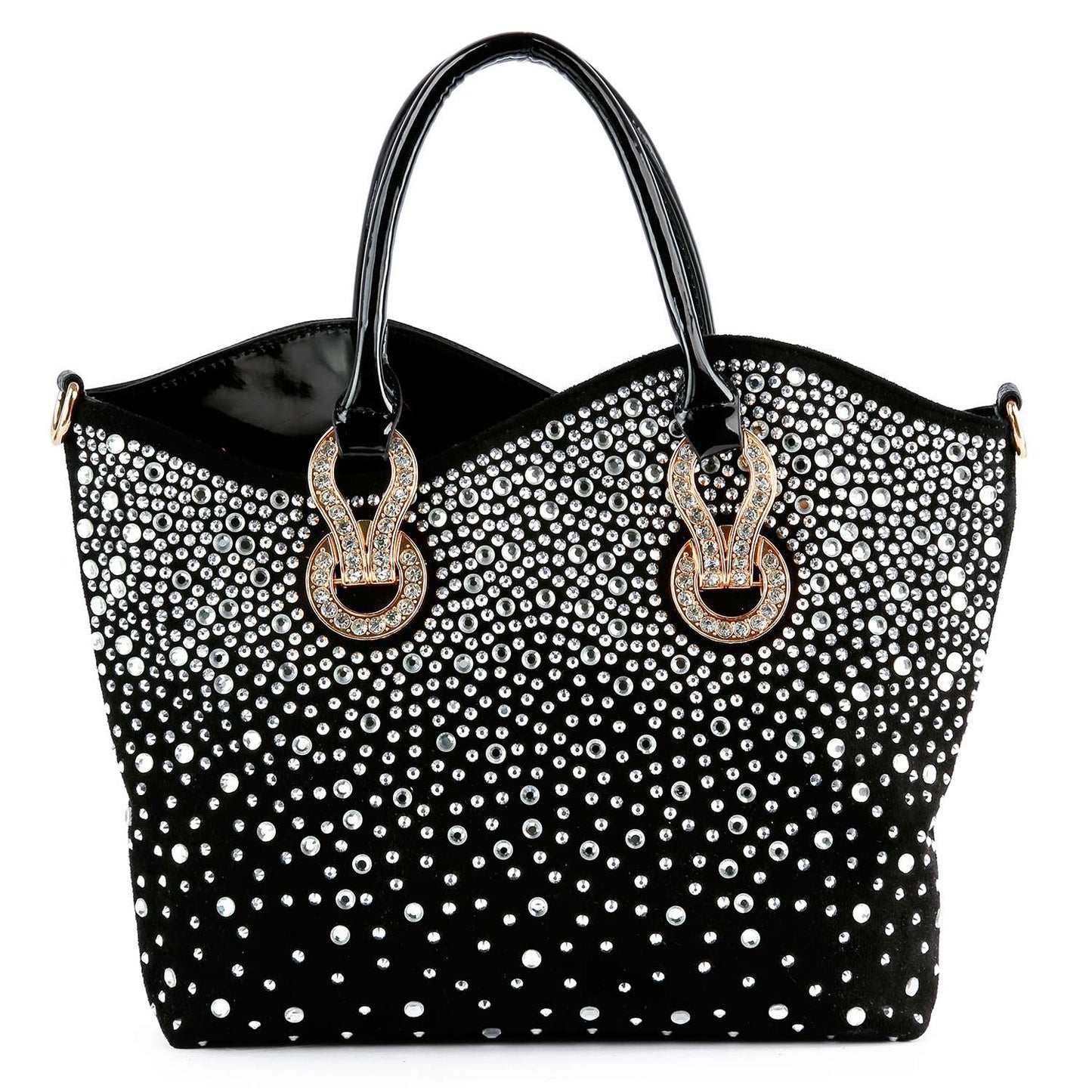 Handbag Express - Rhinestone Ombre Design Elegant Tote