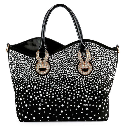 Handbag Express - Rhinestone Ombre Design Elegant Tote