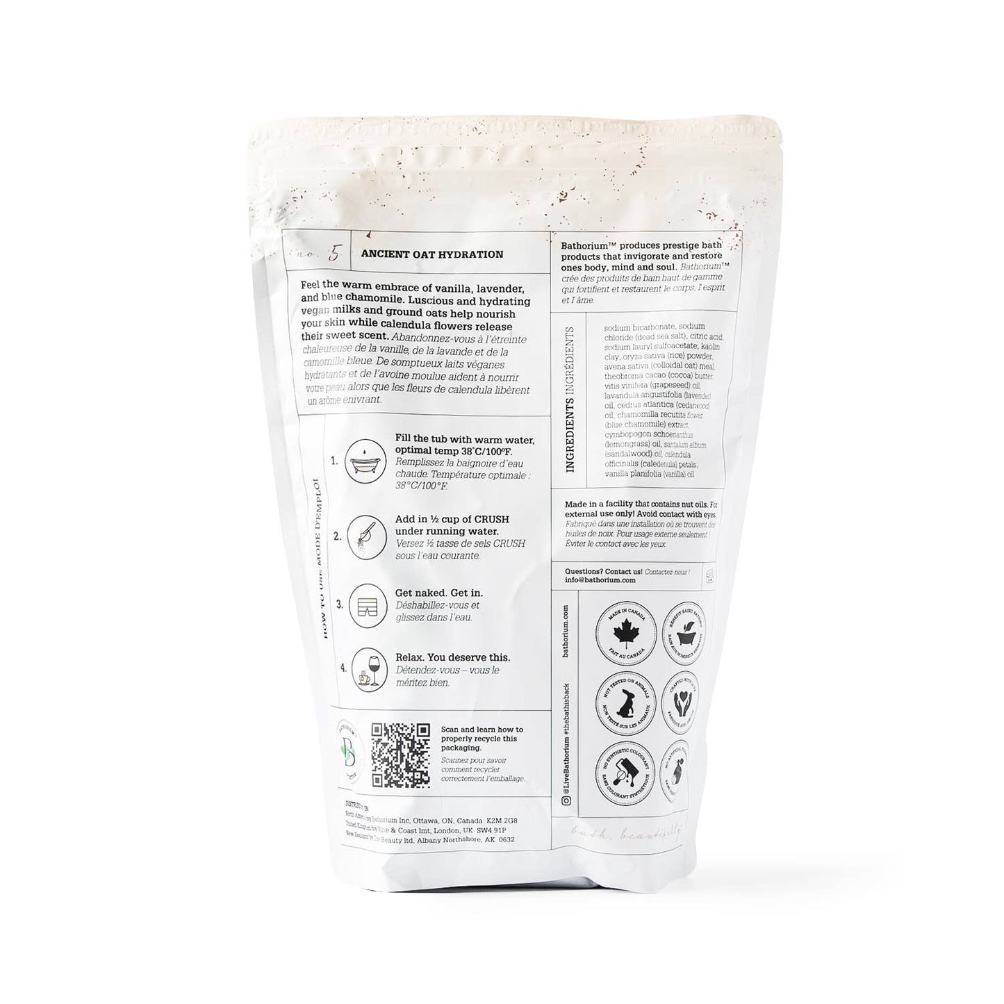 Bathorium - Ancient Oat Crush Bath Soak Bulk 3kg Bag