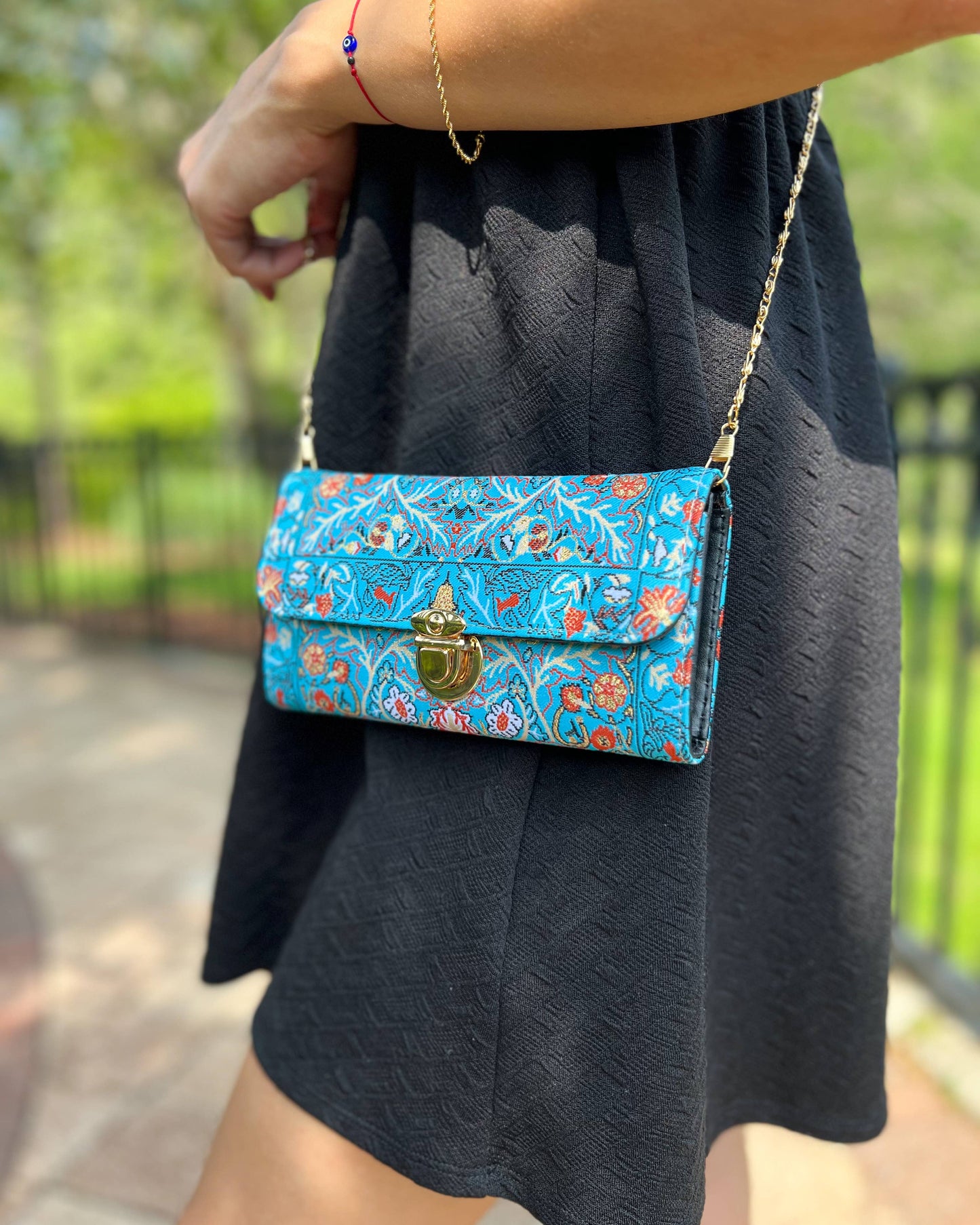 Turquoise Turkish Crossbody Bag