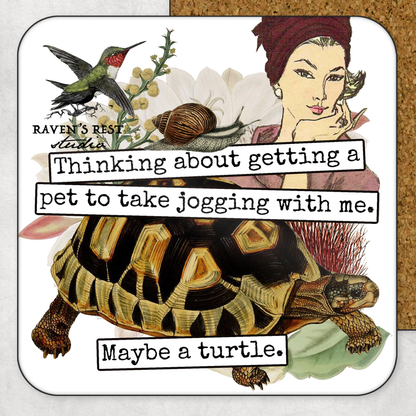 COASTER. Maybe a Turtle. Cheeky Novelty Funny Vintage.