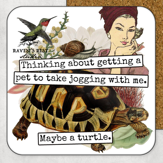 COASTER. Maybe a Turtle. Cheeky Novelty Funny Vintage.