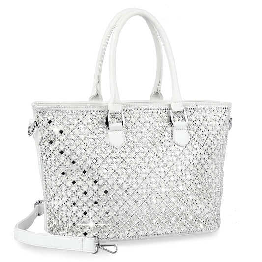 Handbag Express - Dazzling Rhinestone Shopper Style Tote