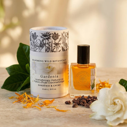 Blooming Wild Botanicals - Gardenia Aromatherapy Perfume Oil | Authentic Gardenia