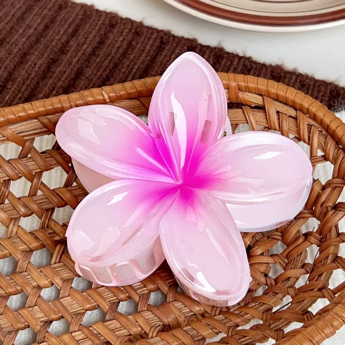 Plumeria hair clip