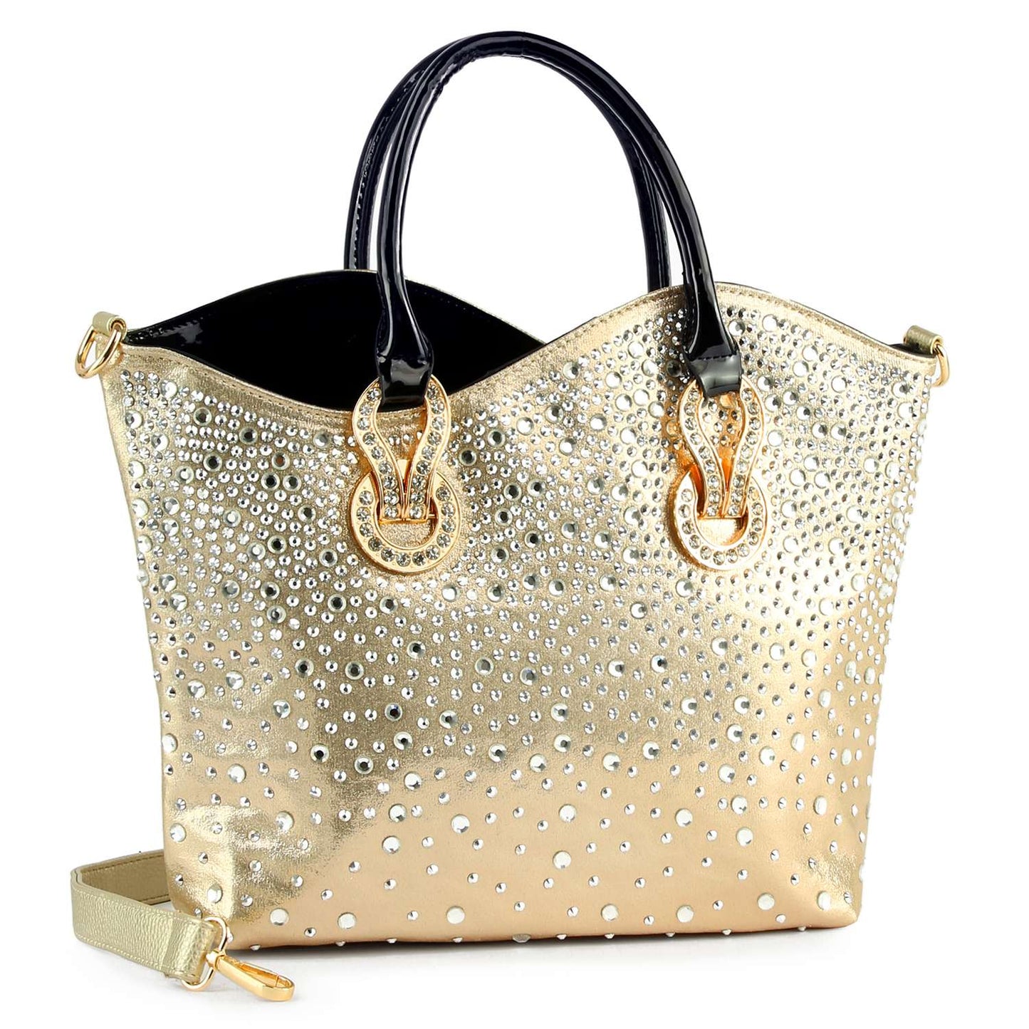 Handbag Express - Rhinestone Ombre Design Elegant Tote