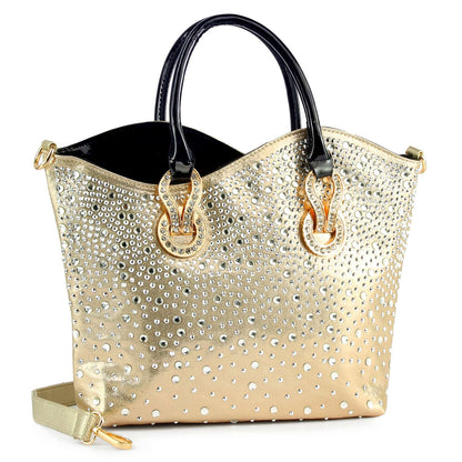 Handbag Express - Rhinestone Ombre Design Elegant Tote