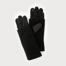 Load image into Gallery viewer, Ribbed Wrist-Warmer Faux Suede Gloves
