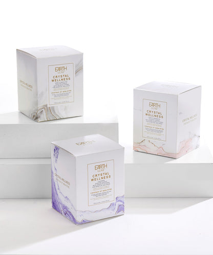 Scented Candles with Wellness Crystals