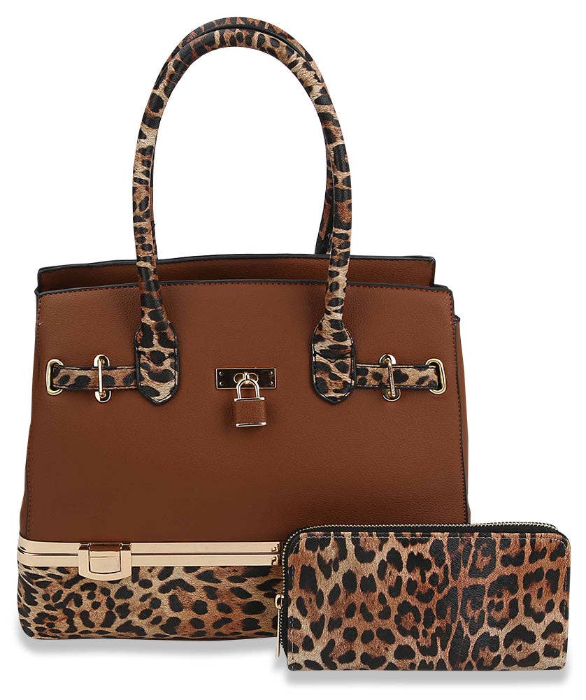Handbag Express - Metal Frame Tote Handbag Set