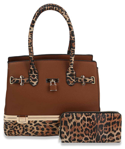 Handbag Express - Metal Frame Tote Handbag Set