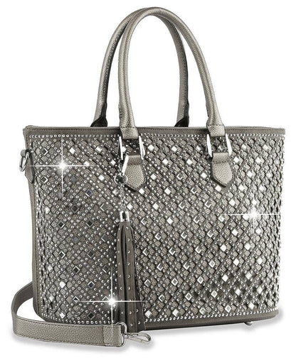 Handbag Express - Dazzling Rhinestone Shopper Style Tote