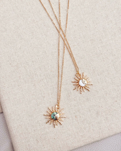 Gracie Rose Designs - Sun, Moon, Stars Shell Charm Necklace