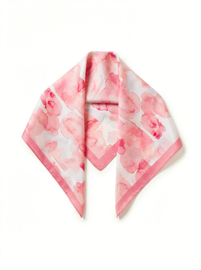 Alina – Spring/Summer Silk-Feel Watercolor Square Scarf