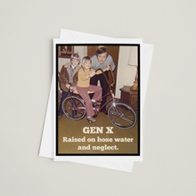 Load image into Gallery viewer, Raven&#39;s Rest Studio - Vintage 70s Greeting Card. Gen X Raised On Hose Water...
