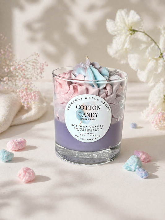 Cotton Candy Dessert Candle