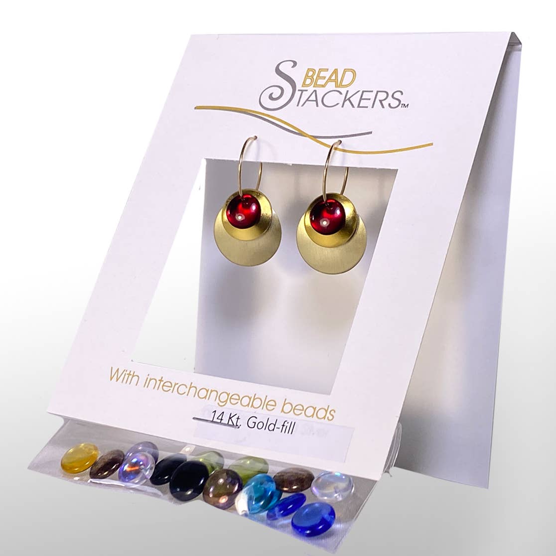 Ltmt40G - Dangle Earrings with 9 interchangeable colours.  