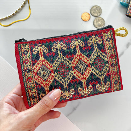 Red & Navy Coin Purse