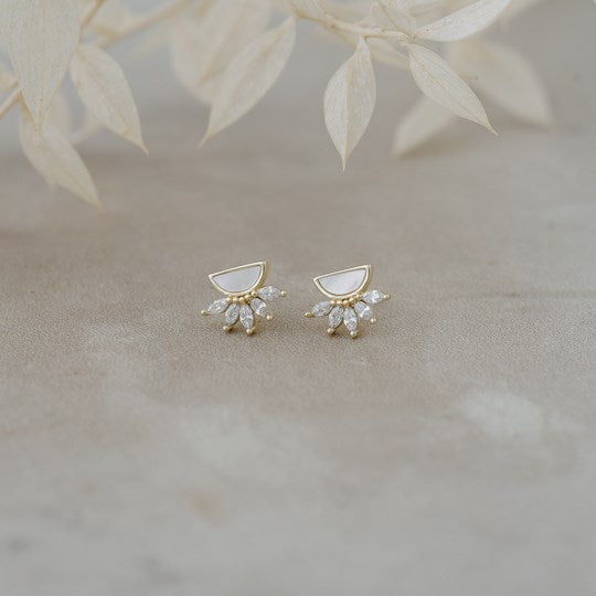 Antique Studs - Mother of Pearl