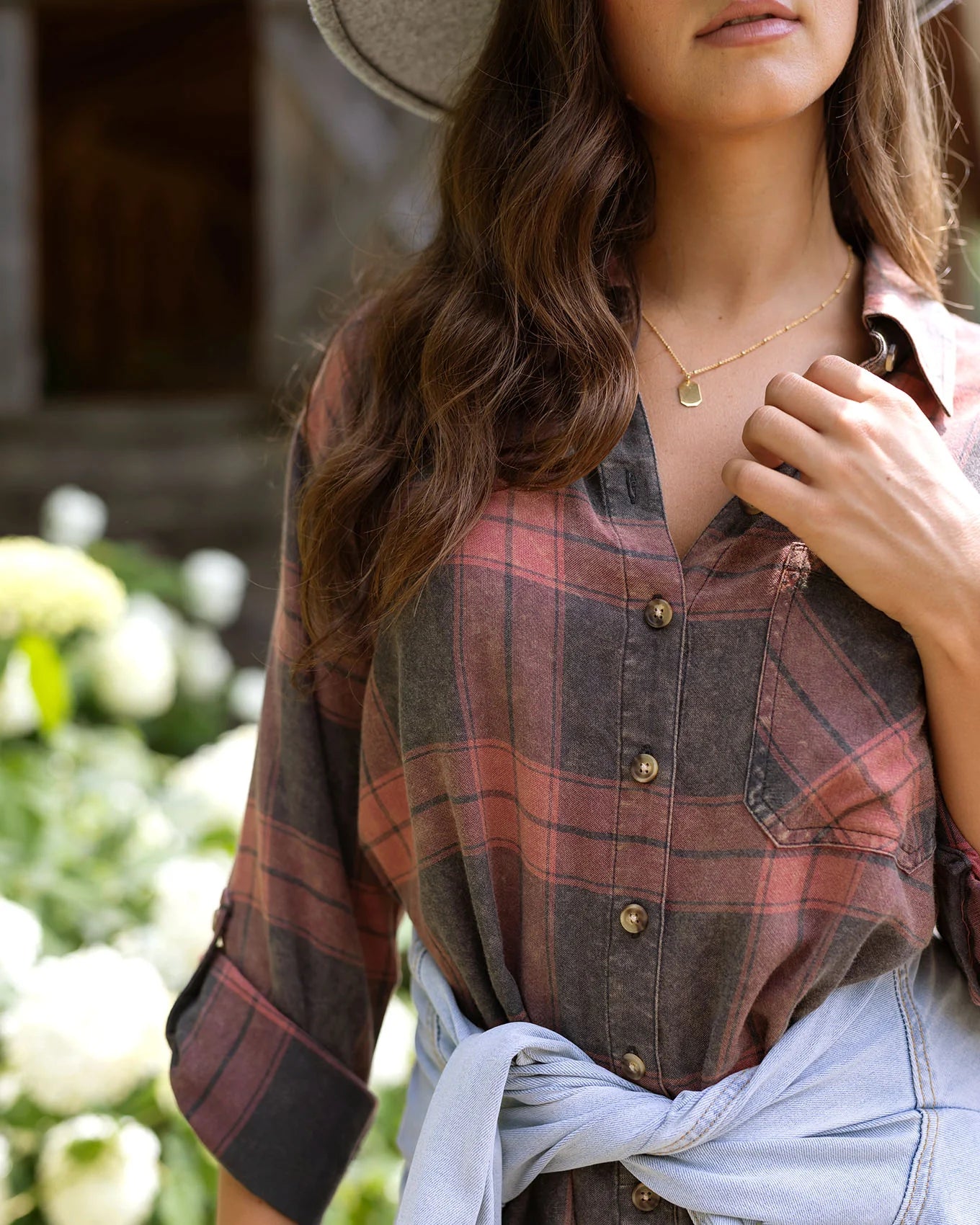 aspen plaid shirt dress SALE