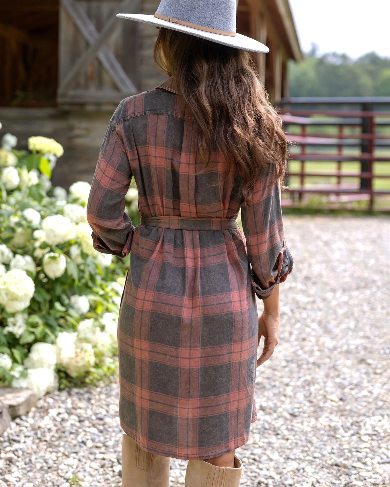 aspen plaid shirt dress SALE