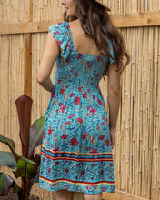 Load image into Gallery viewer, Border Print Smocked Dress SALE
