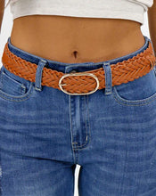 Load image into Gallery viewer, braided faux leather belt
