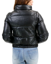 Load image into Gallery viewer, Butter Faux Leather Puffer Jacket
